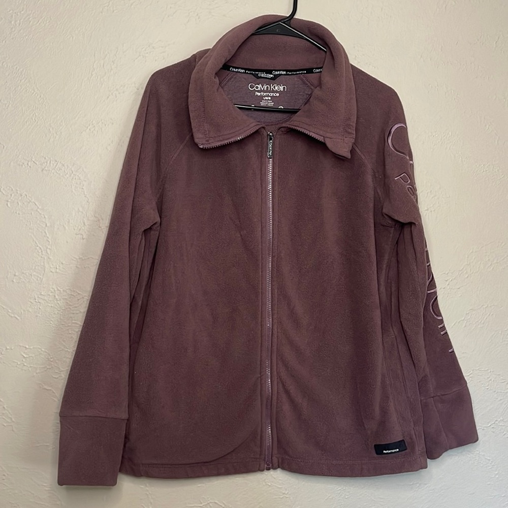 😍Calvin Klein Performance Purple Zipper Sweater